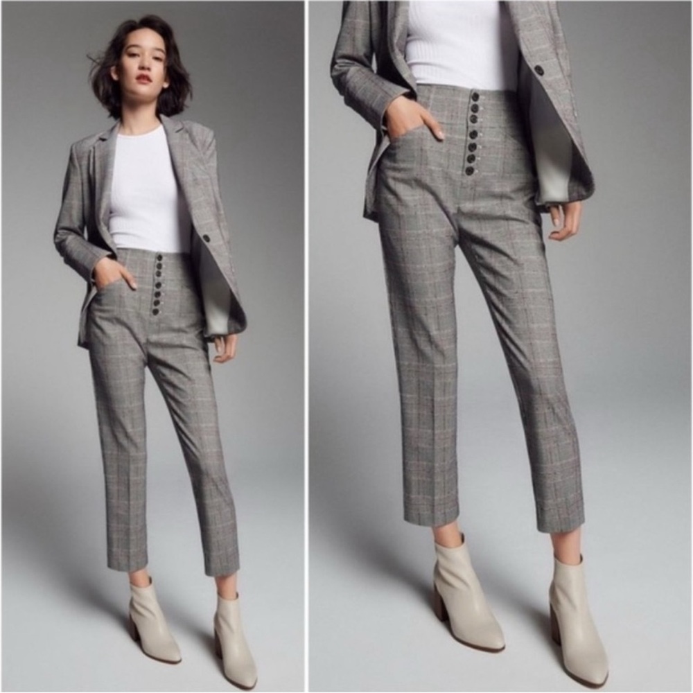 Joie Abony High Waist Plaid Pants Size 6